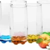 Trinkgläser Aus Glas 350ml (max.390ml) Set 6 Teilig Bunter Boden Wassergläser Saftgläser