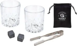 Whisky Geschenkset Nicht Nur Für Whisky Liebhaber:innen, 8 Granit Whisky Steine, 2 Whiskygläser, Eiswürfelzange Und Samtbeutel In Toller Holz Geschenkbox. Neidfaktor Inclusive -Weinglas Serien Geschäft 04a752880ff5dbc4fa1d99a8a5dd7b63