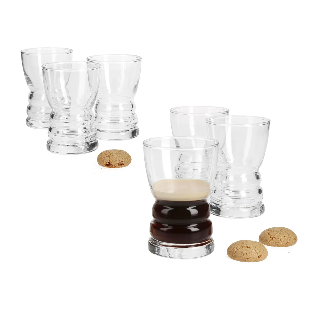 6tlgSet Barista-Gläser Espresso Tee Kaffee 120ml Glas Theke Mini-Bar Servier-Geschirr Tafel Gastro 1 6tlgSet Barista-Gläser Espresso Tee Kaffee 120ml Glas Theke Mini-Bar Servier-Geschirr Tafel Gastro