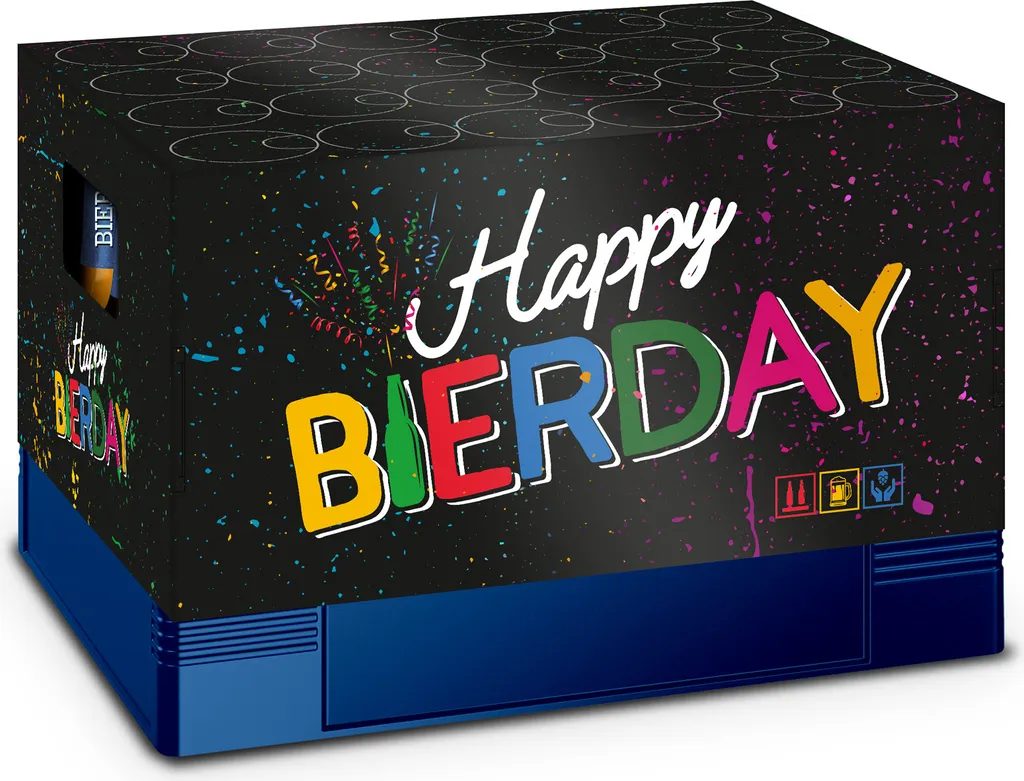 Itenga Bierkasten Geschenkverpackung Happy Bierday Hülle Zum Aufstecken Auf Bierkasten 1 Itenga Bierkasten Geschenkverpackung Happy Bierday Hülle Zum Aufstecken Auf Bierkasten