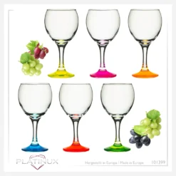 Trinkgläser Bunt Aus Glas Weingläser Mit Buntem Stiel 220ml Set 6-Teilig Getränkeglas Wasserglas Weißweingläser -Weinglas Serien Geschäft 0c74b5b72dee280c873a51239f7eafb9