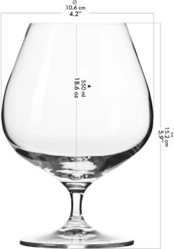 KROSNO Cognac-Gläser Cognacschwenker | Set Von 6 | 550 ML | Harmony Kollektion | Perfekt Für Zuhause, Restaurants Und Partys | Spülmaschinenfest -Weinglas Serien Geschäft 1d19ccc2868bde788780ef87b3a46f86