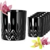 Schwarze Trinkgläser Mit Diamant Muster Aus Glas 250ml (max. 300ml) Gläser Whiskeygläser