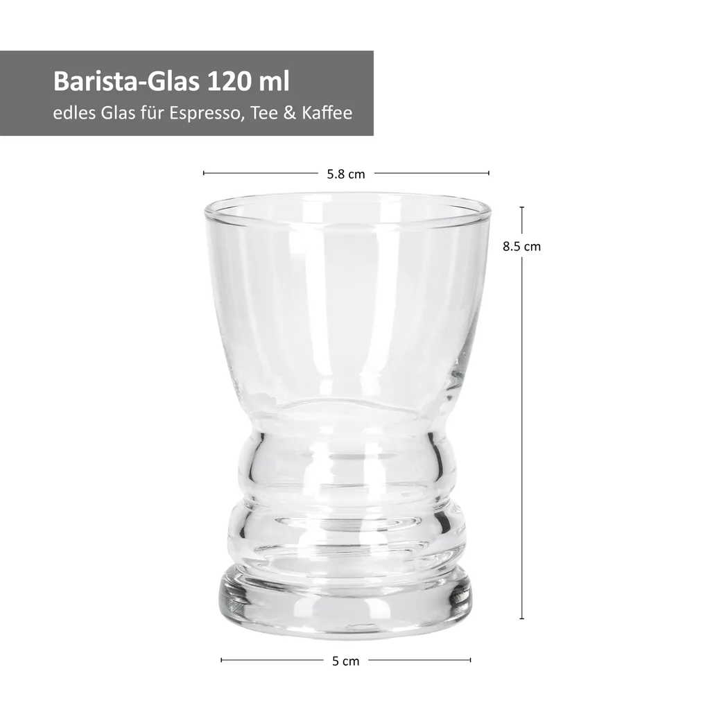 6tlgSet Barista-Gläser Espresso Tee Kaffee 120ml Glas Theke Mini-Bar Servier-Geschirr Tafel Gastro 3 6tlgSet Barista-Gläser Espresso Tee Kaffee 120ml Glas Theke Mini-Bar Servier-Geschirr Tafel Gastro – Bild 3