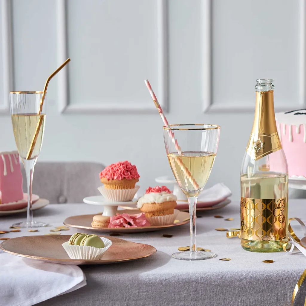 BUTLERS GOLDEN TWENTIES 4x Weingläser Mit Goldrand Und Rillen 280ml 5 BUTLERS GOLDEN TWENTIES 4x Weingläser Mit Goldrand Und Rillen 280ml – Bild 5