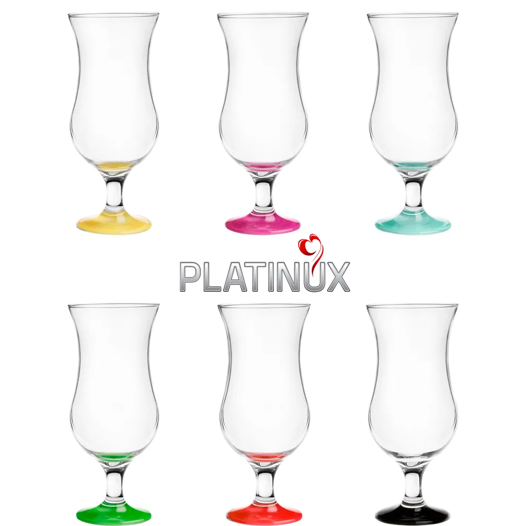 Cocktailgläser Set 6 Stück 400ml (max. 470ml) Longdrinkgläser Bargläser Hurricane Groß (Bunt) 2 Cocktailgläser Set 6 Stück 400ml (max. 470ml) Longdrinkgläser Bargläser Hurricane Groß (Bunt) – Bild 2