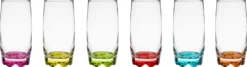 Trinkgläser Aus Glas 350ml (max.390ml) Set 6 Teilig Bunter Boden Wassergläser Saftgläser -Weinglas Serien Geschäft 344bf71ef24d05fbf826db738870f150