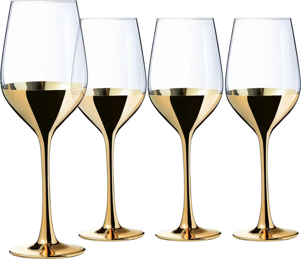 CreaTable 23461 Golden Days Weinglas 350 Ml, Klar (4er Pack) 1 CreaTable 23461 Golden Days Weinglas 350 Ml, Klar (4er Pack)