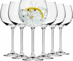 KROSNO Venezia Gin Tonic Wassergläser, 6er-Set, 480 Ml -Weinglas Serien Geschäft 407fbe66819a250530b654fc921b186f