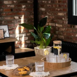 Krumble Wasserglas - Vintage - Trinkgläser - Wasserglas - Whiskeyglas - Spülmaschinenfest - 6 Stück - 260 Ml Pro Glas - Glas - Transparent -Weinglas Serien Geschäft 40f892c5fcc887b0ecd78be950df37bb