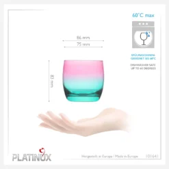 Trinkgläser Rosa-Türkis Aus Glas Bunt Set 6 Stück 200ml (max.320ml) Wassergläser -Weinglas Serien Geschäft 485518035fde53054af46552882e5e1a