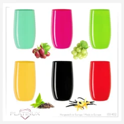 Bunte Elegante Trinkgläser 320ml (max. 400ml) Set 6 Teilig Wassergläser Saftgläser -Weinglas Serien Geschäft 498b4d71f433651e59338dd9082cbbee