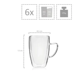 Sänger SÄNGER Doppelwandiges Cappuccino Gläser Set Mit Henkel 6 Teilig -Weinglas Serien Geschäft 51b4203d31ed9e800faef7a978d57f75