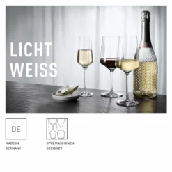 LICHTWEISS JULIE WEIßWEINGLAS-SET #1 VON NADINE NIGGEMEIER -Weinglas Serien Geschäft 57ebd48214c4085311dc07a7a625c860