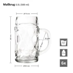 6er Set Maßkrug 0,5L Geeicht Halber Liter Bierkrug Bierglas Perfekt Geeignet Für Gastronomie 14 6er Set Maßkrug 0,5L Geeicht Halber Liter Bierkrug Bierglas Perfekt Geeignet Für Gastronomie -Weinglas Serien Geschäft 656b9e62ac970aed2bf133a36f917104