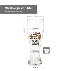 2x Weizenbiergläser Mutmacher Kampftrinker Weißbierglas 0,5L -Weinglas Serien Geschäft 6a05b89bf57bf2abd1de2c7b9676dba4