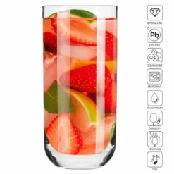 KROSNO Longdrinkgläser Wassergläser Trinkgläser | Set Von 6 | 360 ML | Glamour Kollektion | Perfekt Für Zuhause, Restaurants Und Partys | Spülmaschinenfest -Weinglas Serien Geschäft 6ce55bf05caa98ddb0b4ef8d27c2f631