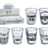 Schnapsgläser Shooter Stamper Partygläser 40 Ml / 4 Cl Mit Lustigen Sprüchen 24 Stück 6-fach Sortiert