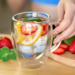 Wessper Doppelwandig Kaffeegläser Mit Henkel, 6 Stück X 350 Ml, Großes Hitzebeständiges Doppelwandglas, Thermogläser, Kaffeegläser Temperaturbeständig Mokkatassen, Teegläser, Latte Machiatto Gläser -Weinglas Serien Geschäft 7273f7e339402b164731e3ae54b349fb