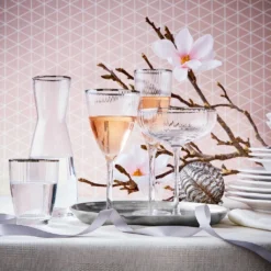 BUTLERS GOLDEN TWENTIES 4x Gläser Mit Goldrand Und Rillen 300ml -Weinglas Serien Geschäft 79a03ec3e3da84ea0228e72602716894