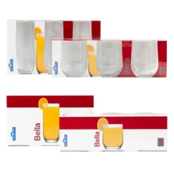 12tlg Gläserset Bella 6x Wasser Trink-Becher 6x Long-Drink Partygläser 310ml Tumbler Glas Gastro -Weinglas Serien Geschäft 79b789bab6b3b93f1a00d29d68290dfb
