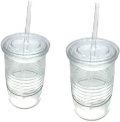 Glasbecher Mit Deckel & Glashalm, 4er Set 440 Ml, Spülmaschinenfest, Trinkglas, Transparent -Weinglas Serien Geschäft 846e692ee9323019d8f2026826acf6aa