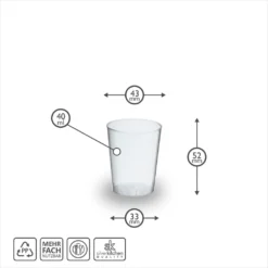 100 Schnapsgläser Aus Plastik, 4 Cl, Transparent, Mehrweg Shot Becher -Weinglas Serien Geschäft 85672fa9a62c0d25760e93bf1e160cab