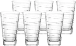 LEONARDO 019450 Vario Struttura Longdrinkbecher, Glas, 280 Ml, Klar (6 Stück) -Weinglas Serien Geschäft 87790af74dcfc3cbb2fd727001c4ebf5