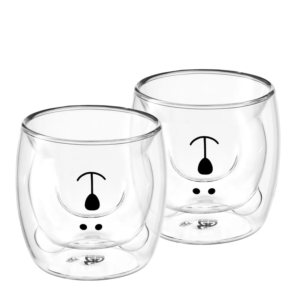 GRÄWE Doppelwandige-Thermogläser, 250ml, 2er Set, Motiv Bär 1 GRÄWE Doppelwandige-Thermogläser, 250ml, 2er Set, Motiv Bär