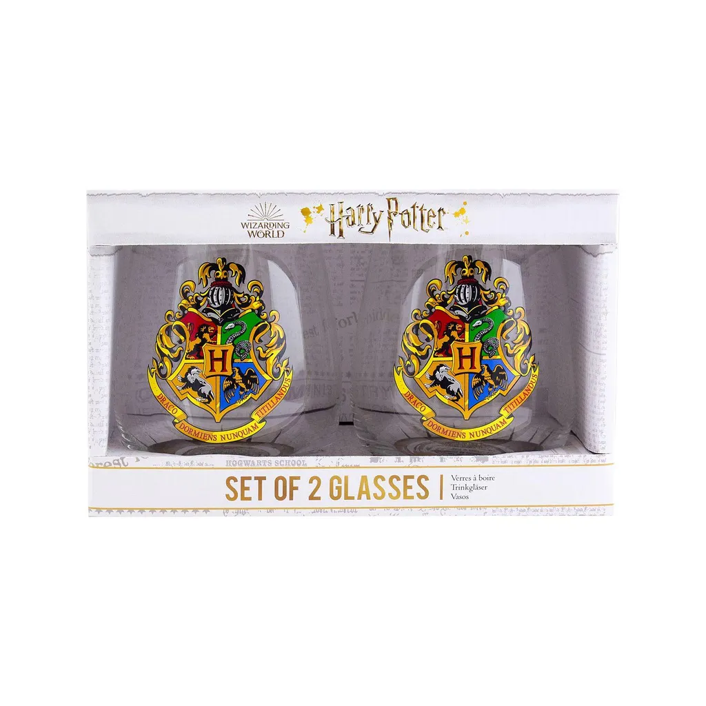 Paladone Harry Potter Gläser 2er Set Hogwarts Crest 4 Paladone Harry Potter Gläser 2er Set Hogwarts Crest – Bild 4