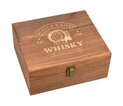 Whisky Geschenk-Set Mit 2 Gläsern, Eiswürfeln Aus Edelstahl, Zange, Samtbeutel In Einer Schönen Holzbox -Weinglas Serien Geschäft 95ce63a5eab960339b1c56b8e6d3a363