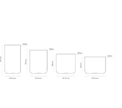 AARKE Gläser 4er Set Nesting Glasses 4x 290ml Kristallglas Stapelbar Trinkgläser -Weinglas Serien Geschäft 9b400ebdbe6ac069a4b079b541abb972