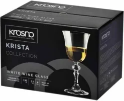 KROSNO Weiß-Weinglas | Set Von 6 | 150 ML | Krista Kollektion | Kristallglas | Weißweingläser | Perfekt Für Zuhause, Restaurants Und Partys | Spülmaschinenfest -Weinglas Serien Geschäft aa86d4096bdedcfeafb4cad4699e50cc