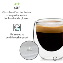 Klarstein Glaswerk Vienna Doppelwandige Gläser , Thermoglas , Trinkglas , Espresso-, Kaffee- Und Shotglas , 4 Stück , Für Heiße Und Kalte Getränke , 80 Ml , Borosilikatglas , Hitze- Und Kältebeständig , Handgemacht , Spülmaschinenfest , Thermoeffekt 10 Klarstein Glaswerk Vienna Doppelwandige Gläser , Thermoglas , Trinkglas , Espresso-, Kaffee- Und Shotglas , 4 Stück , Für Heiße Und Kalte Getränke , 80 Ml , Borosilikatglas , Hitze- Und Kältebeständig , Handgemacht , Spülmaschinenfest , Thermoeffekt -Weinglas Serien Geschäft b0849fba7ede03d6ae0692cc4682809e
