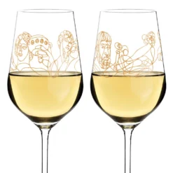 Ritzenhoff Wein-Ensemble Weißweinglas-Set Burkhard Neie, Dionysos & Ariadne / Zeus & Leto, Kristallglas, 364 Ml, 3410001 -Weinglas Serien Geschäft b09b12ff6091e05d88ddd2c56479872a