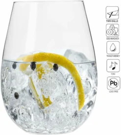 KROSNO Harmony Große Weißweingläser Ohne Stiel, 6er-Set, 500 Ml -Weinglas Serien Geschäft b4966da070c9595723acb7eba022435e