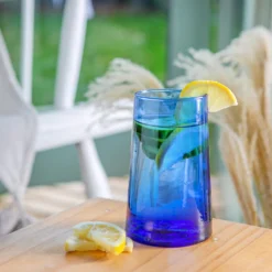 Nicola Spring 6 Stück Merzouga Recycled Longdrinkgläser Set - Trinkglas - 320ml - Blau -Weinglas Serien Geschäft b6ed37b1eed3424000a2f032436f7f4f