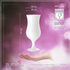 Weiße Cocktailgläser 400ml (max. 470ml) Longdrinkgläser Set 6 Stück Bargläser -Weinglas Serien Geschäft bf73b25ea603b5b95c9befd36675a157