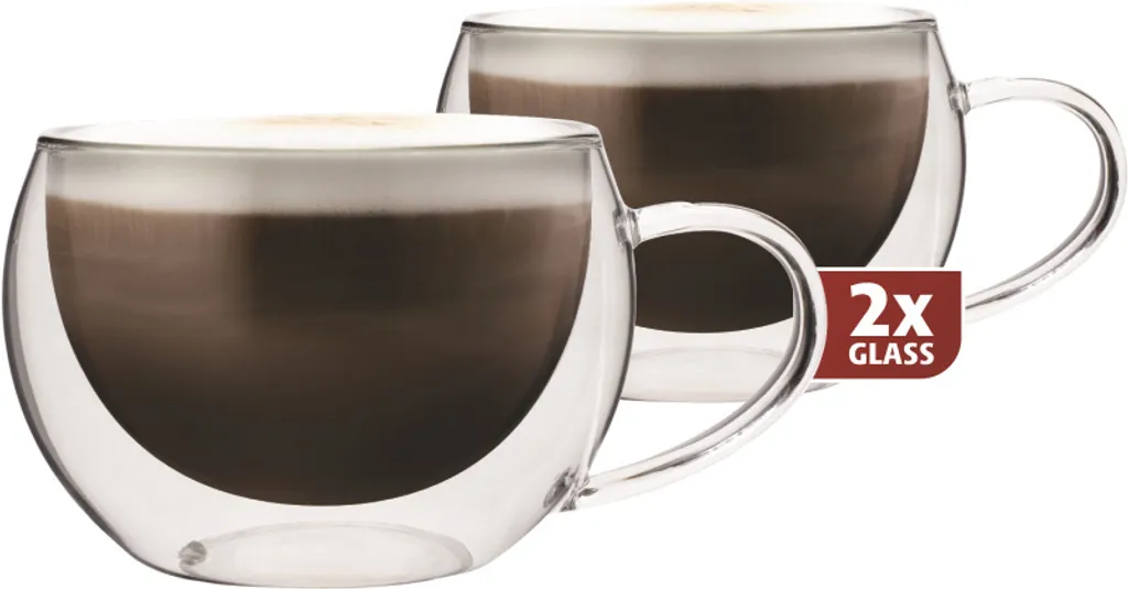 Maxxo Cappuccino Doppelwandig 14 Cm Glas 2 Stück 1 Maxxo Cappuccino Doppelwandig 14 Cm Glas 2 Stück