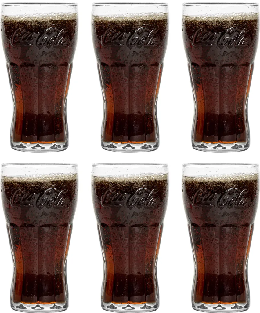 Coca-Cola Relief-Glas 27cl - 6-er Set 3 Coca-Cola Relief-Glas 27cl - 6-er Set – Bild 3