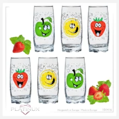 Trinkgläser Mit Lustigen Fruchtgesichtern 350ml (max. 400ml) Set 6 Teilig Aus Glas Bunt 12 Trinkgläser Mit Lustigen Fruchtgesichtern 350ml (max. 400ml) Set 6 Teilig Aus Glas Bunt -Weinglas Serien Geschäft cc906c15f047e29ea8f7791dea9c4663