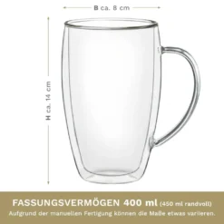 Thermoglas Mit Henkel „DG-SHH“ 400 Ml,4er Set -Weinglas Serien Geschäft cfe603da7c8f09a23925d3bfcc187eb2