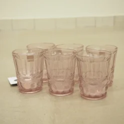 Wassergläser Solange Reliefmuster 6xSet Rosa Transparent 265ml -Weinglas Serien Geschäft d045bbf15a0ebf8135c94315d532bf92