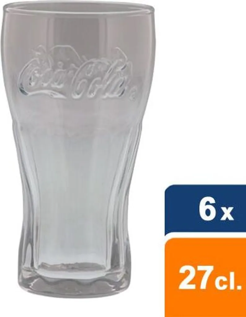 Coca-Cola Relief-Glas 27cl - 6-er Set 1 Coca-Cola Relief-Glas 27cl - 6-er Set