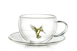 Creano 6er-Set Thermo-Tasses "Hummi" Für Tee/Latte Macchiato, Doppelwandig, Mit Kolibri-Muster | 250ml In Exklusiver Geschenkpackung -Weinglas Serien Geschäft dfe4431ba3901b4d5e02ad9fc36af52f