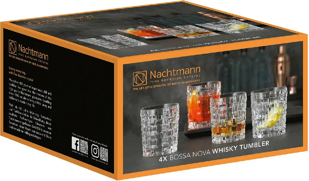 Nachtmann Whiskybecher Bossa Nova 330ml, Klar (4er Pack) 2 Nachtmann Whiskybecher Bossa Nova 330ml, Klar (4er Pack) – Bild 2
