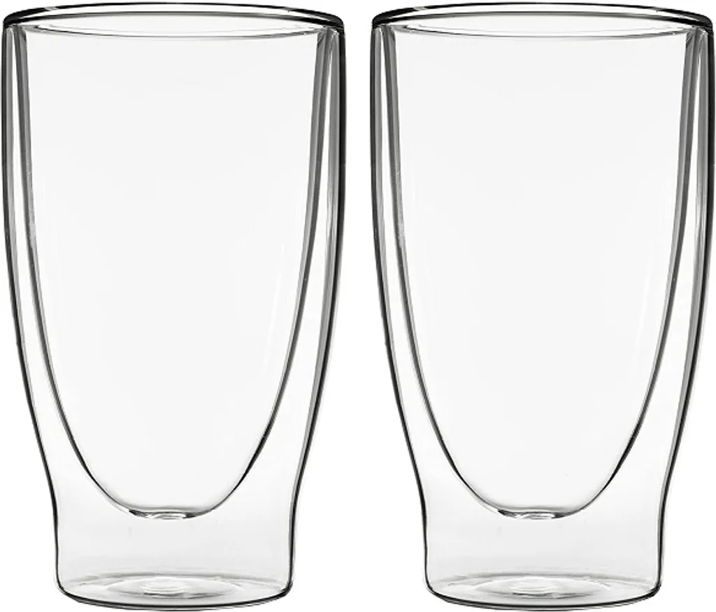 Duos 2x 310ml Doppelwand Latte Macchiato Thermogläser - Set Mit Schwebe-Effekt, Auch Für Tee, Eistee, Säfte, Wasser, Cola, Cocktails Geeignet, DUOS By Feelino