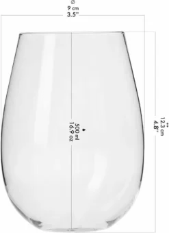KROSNO Harmony Große Weißweingläser Ohne Stiel, 6er-Set, 500 Ml -Weinglas Serien Geschäft fbbff4b6e47c61368413057b1770f9af