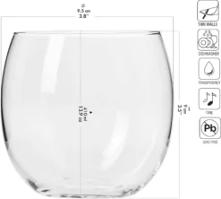 KROSNO Harmony Wassergläser Saftgläser Trinkgläser | Set Von 6 | 410 ML | Spülmaschinenfest -Weinglas Serien Geschäft fc52a99a9f317016904f48167a5a3212