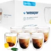 Wessper Latte Macchiato Thermogläser Mit Doppeltem Boden Set 6 X 350 Ml